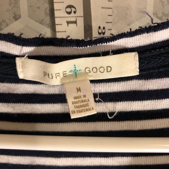 Pure Good/Anthropologie Striped V Neck - Picture 4 of 8